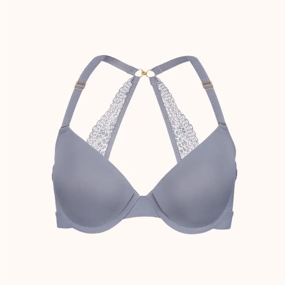 LAST CHANCE! Lively Gray T-Shirt Bra with Underwire Support